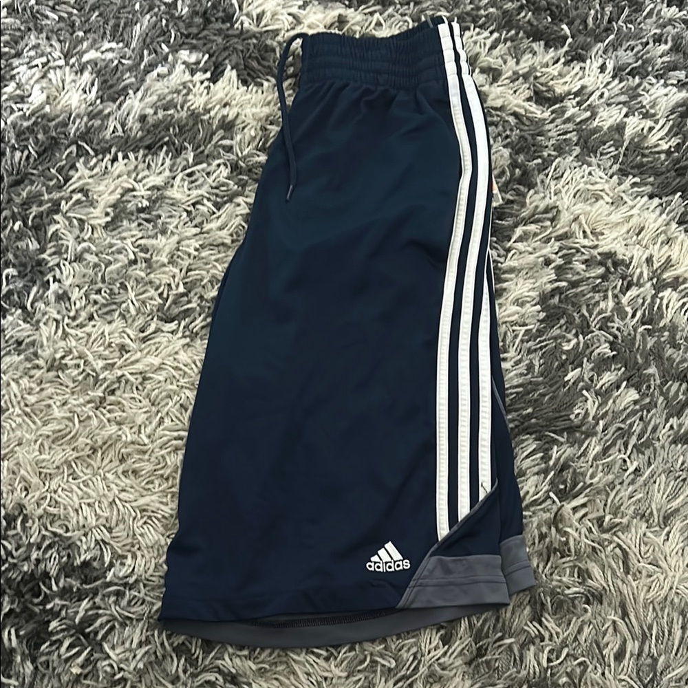 Adidas Blue and White Athletic Shorts